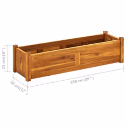 vidaXL Garden Raised Bed Acacia Wood 100x30x25cm Vegetable Flower Pot Bed - Additional view 5