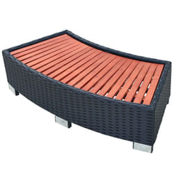 vidaXL Spa Step Poly Rattan 92x45x25cm Black Hot Tub Bathing Pool Footsteps
