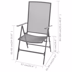 VidaXL 42716 outdoor chair Terrace Steel Anthracite - Additional view 8