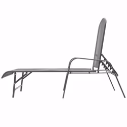 vidaXL Sunlounger Steel Mesh Adjustable Outdoor Garden Reclining Mesh Chair - Additional view 4