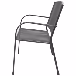 vidaXL Garden Bench with Armrests Steel Mesh 108x60x88 cm Patio Park Seat - Additional view 2