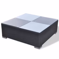 vidaXL Garden Lounge Set 5 Piece with Cushions Poly Rattan Black Sun Bed Sofa - Additional view 10