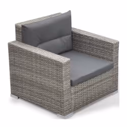 6pc vidaXL 42744 Rattan Garden Sofa Set | 5 Seater Outdoor Rattan Furniture Set - Additional view 4