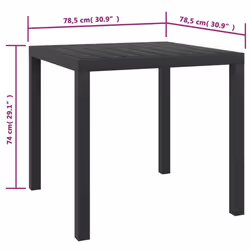 VidaXL 42790 outdoor table Black - Additional view 5