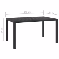 VidaXL 42791 outdoor table Black - Additional view 5