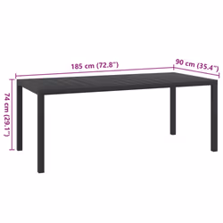 VidaXL 42792 outdoor table Black - Additional view 5
