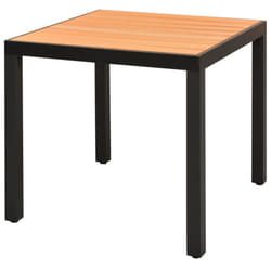 vidaXL Garden Dining Table WPC Aluminium 80x80x74 cm Brown Outdoor Furniture
