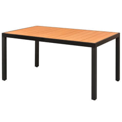 vidaXL Garden Dining Table WPC Aluminium 150x90x74 cm Brown Outdoor Furniture