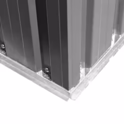 vidaXL Garden Storage Shed Grey Metal 257x205x178cm Tool Organiser Cabin Room - Additional view 5