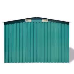 vidaXL Garden Storage Shed Green Metal 257x205x178cm Tool Organiser Cabin Room - Additional view 5