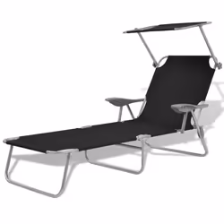 VidaXL 42932, Lounge, Padded seat, Polyester, Black, 120 kg, 580 mm