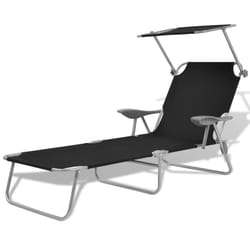 VidaXL 42932 outdoor chair Lounge Padded seat Polyester Black