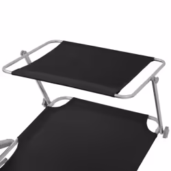 VidaXL 42932 outdoor chair Lounge Padded seat Polyester Black - Additional view 4