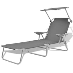 VidaXL 42934 outdoor chair Lounge Padded seat Polyester Grey