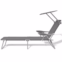 VidaXL 42934 outdoor chair Lounge Padded seat Polyester Grey