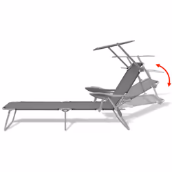 VidaXL 42934 outdoor chair Lounge Padded seat Polyester Grey - Additional view 6