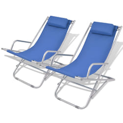 VidaXL 42935 outdoor chair Terrace Polyvinyl chloride (PVC) Blue