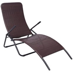 VidaXL 42945 outdoor chair Lounge Padded seat Polyrattan, Steel