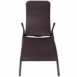 VidaXL 42945 outdoor chair Lounge Padded seat Polyrattan, Steel