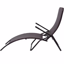 VidaXL 42945 outdoor chair Lounge Padded seat Polyrattan, Steel