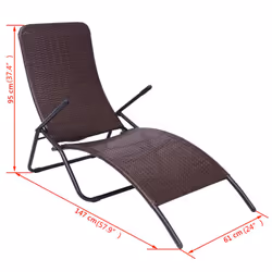 VidaXL 42945 outdoor chair Lounge Padded seat Polyrattan, Steel - Additional view 6