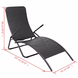 VidaXL 42946 outdoor chair Lounge Padded seat Polyrattan, Steel - Additional view 5