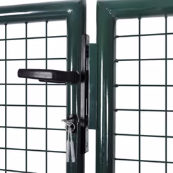 vidaXL Garden Fence Gate 289x100cm/306x150cm Steel Green Patio Wall Grill Door