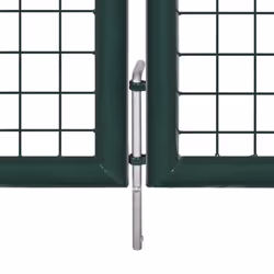 vidaXL Garden Fence Gate 289x100cm/306x150cm Steel Green Patio Wall Grill Door - Additional view 4