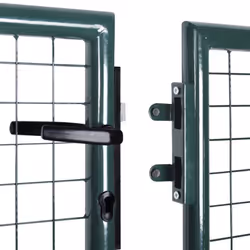 vidaXL Garden Fence Gate 289x125cm/306x175cm Steel Green Patio Wall Grill Door - Additional view 5