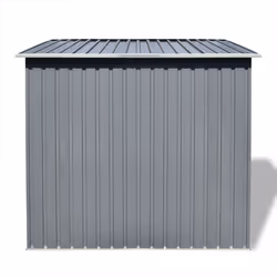 vidaXL Garden Storage Shed Grey Metal 190x124x181cm Outdoor Tool Cabin Room - Additional view 4