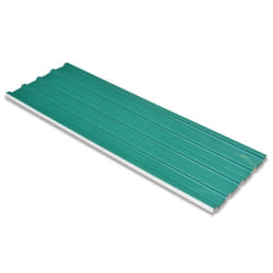 vidaXL 12x Roof Panels Galvanised Steel Green House Shed Profile Sheet Covers