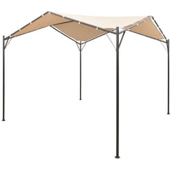 vidaXL Gazebo Pavilion Tent Canopy 3x3m Steel Beige Outdoor Party Marquee