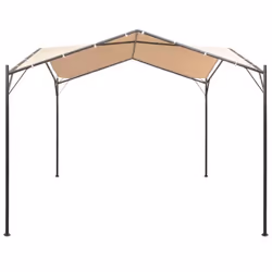 vidaXL Gazebo Pavilion Tent Canopy 3x3m Steel Beige Outdoor Party Marquee