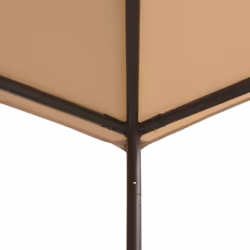 vidaXL Gazebo Pavilion Tent Canopy 4x4m Steel Beige Outdoor Party Marquee