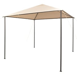 vidaXL Gazebo Pavilion Tent Canopy 3x3m Steel Beige Party Marquee Shelter