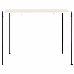 vidaXL Gazebo Fabric Cream White Outdoor Garden Canopy Shelter Tent Carport - Additional view 2