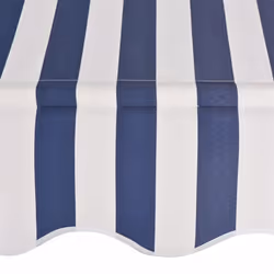 vidaXL Manual Retractable Awning 250cm Blue and White Stripes Window Canopy