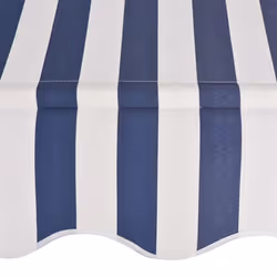 vidaXL Manual Retractable Awning 400cm Blue and White Stripes Window Canopy