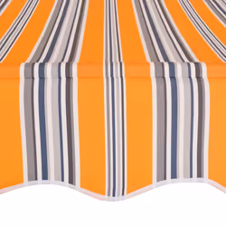 vidaXL Manual Retractable Awning 200cm Yellow and Blue Stripes Window Canopy - Additional view 3