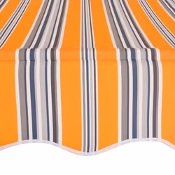 vidaXL Manual Retractable Awning 250cm Yellow and Blue Stripes Window Canopy
