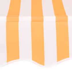 vidaXL Manual Retractable Awning 150 cm Orange and White Stripes - Additional view 3