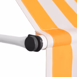 vidaXL Manual Retractable Awning 350cm Orange and White Stripes Window Canopy