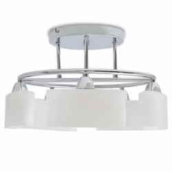 vidaXL Ceiling Lamp with Ellipsoid Glass Shades for 5 E14 Bulbs 200W Droplight