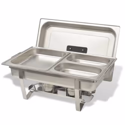 vidaXL 4x Chafing Dish Set Stainless Steel Lid Food Water Pan Stand Burner - Additional view 4