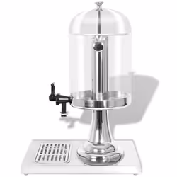 vidaXL Juice Beverage Drink Dispenser Serving Dish Pitcher Stainless Steel 8 L