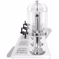 vidaXL Triple Juice Dispenser Stainless Steel 3x8 L Drink Serving Pitcher