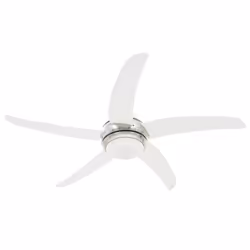 vidaXL Ornate Ceiling Fan with Light 128cm White Remote Control 3 Speed Levels