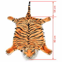 vidaXL Tiger Carpet Plush 144cm Brown Home Living Room Floor Mat Soft Rug - Additional view 3