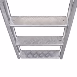 vidaXL 4-Step Dock Swimming Pool Ladder Aluminium 167 cm Non Slip Heavy Duty