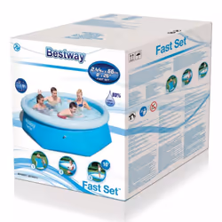 Bestway Fast Swimming Pool Set 244x65cm Above Ground Inflatable Garden 57265